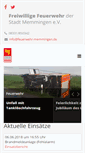 Mobile Screenshot of feuerwehr-memmingen.de